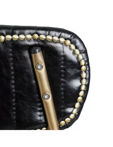 Taburete Negro-Dorado pequeño, detalle Tachuelas