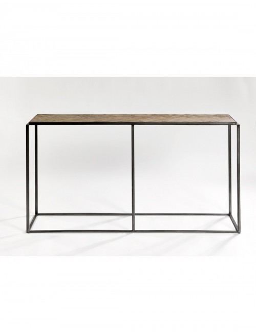 Consola de Roble y Metal