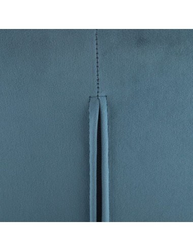 Set de Dos Taburetes Mariposa de Terciopelo Azul, detalle Cremallera Trasera