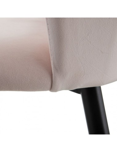 Set de Dos Taburetes Mariposa de Terciopelo Rosa, detalle Asiento