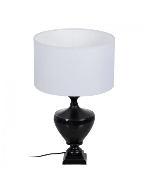 Lámpara de Mesa con Base de Aluminio Negro