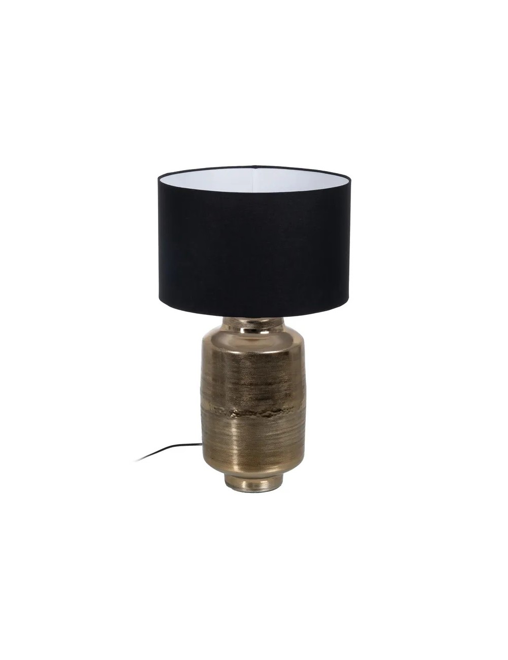 Lámpara de Mesa con Base de Aluminio Dorado