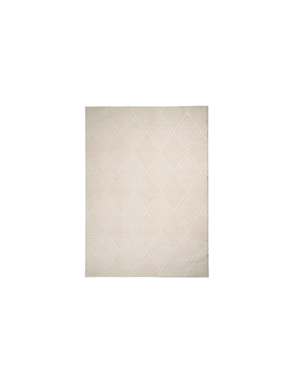 ALFOMBRA ROMBOS  BEIGE 60% POLIÉSTER- 40% JUTE 240 X 330 CM