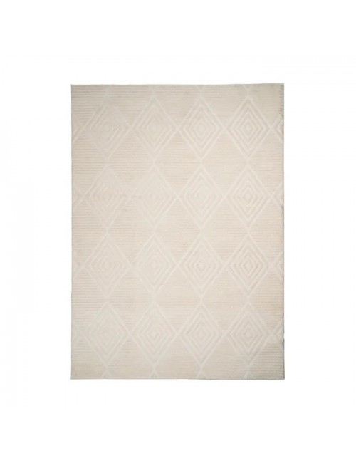 ALFOMBRA ROMBOS  BEIGE 60% POLIÉSTER- 40% JUTE 240 X 330 CM