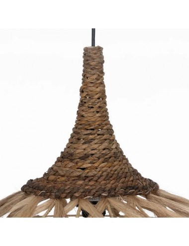 LÁMPARA TECHO DE  FIBRA NATURAL ILUMINACIÓN 50 X 50 X 45 CM