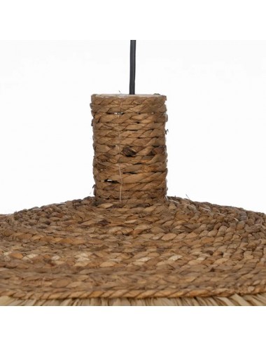 LÁMPARA TECHO DE FIBRA NATURAL ILUMINACIÓN 50 X 50 X 35 CM
